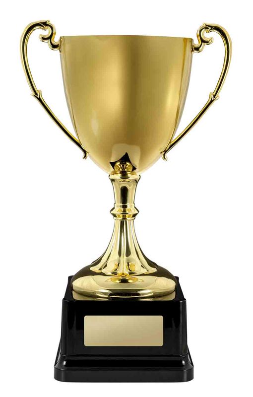 Gold Cast Cup Metal Cups Award 150mm