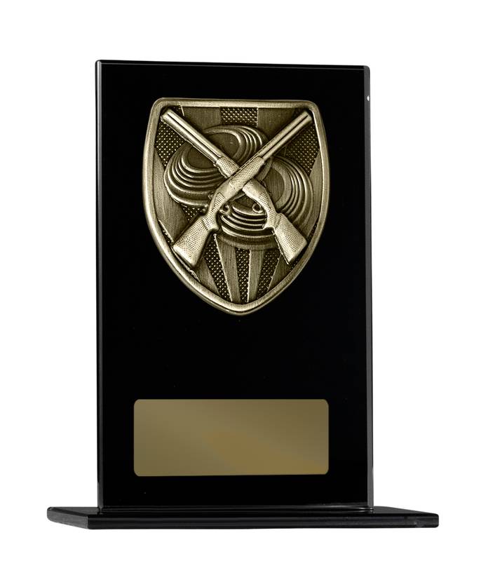 Clay Pigeon Shooting Glass Trophy 160mm