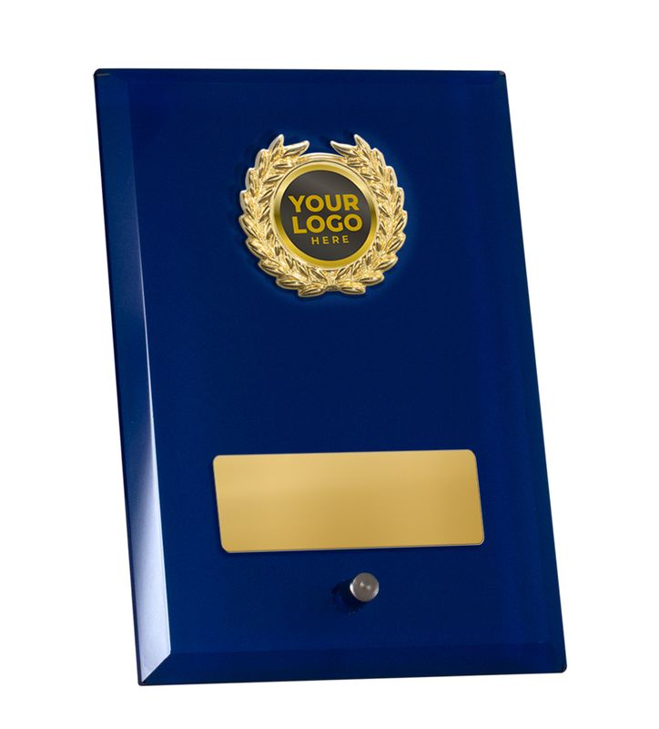 Blue Glass with Trim Glass Award 150mm