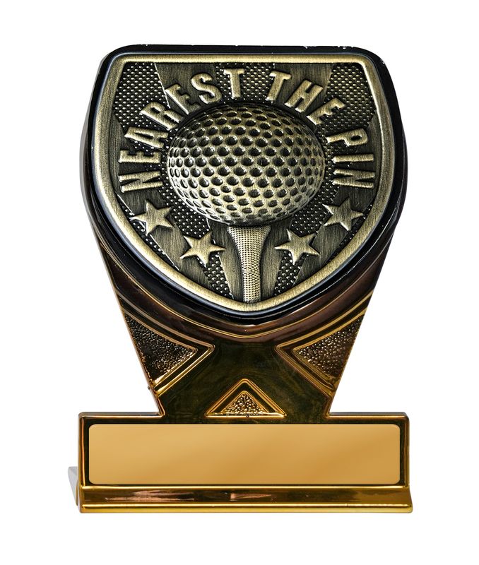 Gold Nearest the Pin Golf Trophy 225mm