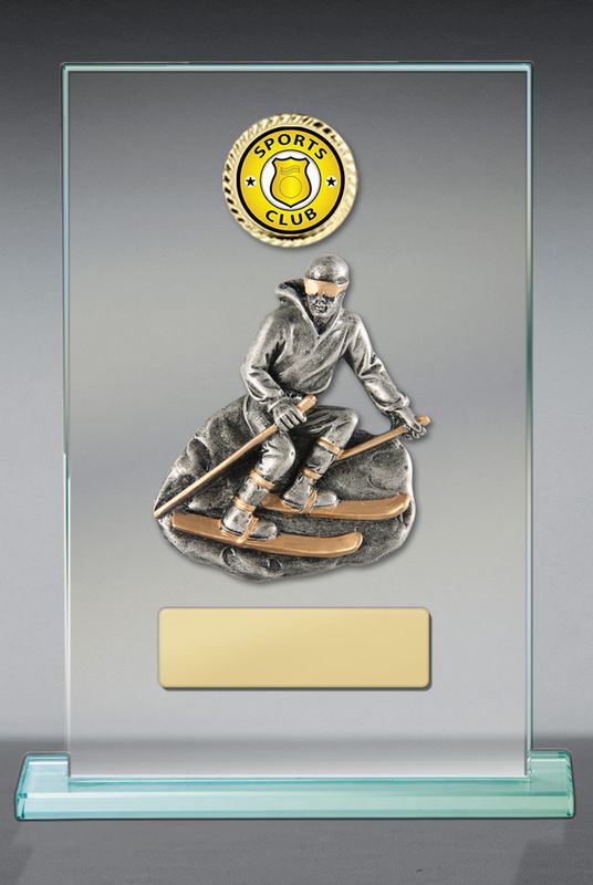 Skiing Glass Trophy 170mm