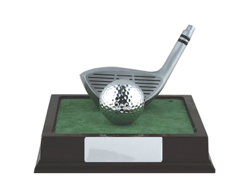 Golf Wood Ball on Base Trophy 115mm