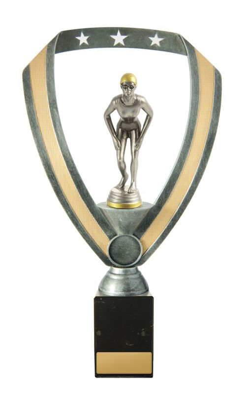 Figure Backstand Base Swimming Trophy 240mm