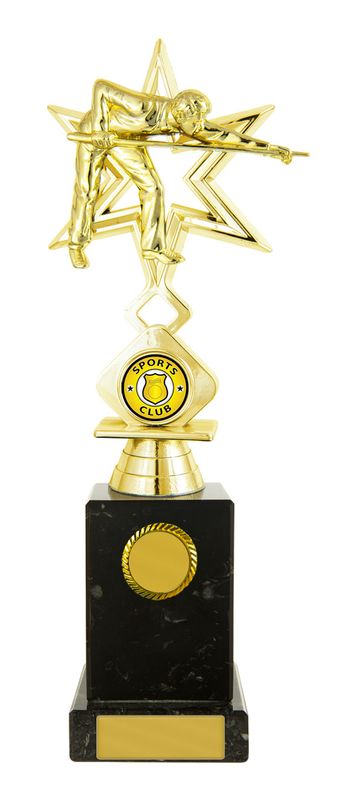 Billiards Figure on Column Trophy 235mm